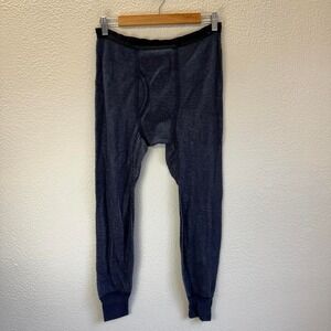Vintage Active Johns Thermal Underwear Long Johns Pants Mens Size S Blue Cotton